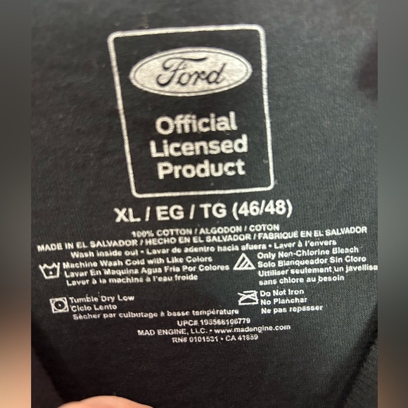 Ford Mustang New Official Licensed Product T Shirt XL Men Black Graphic Crewneck - Picture 6 of 6